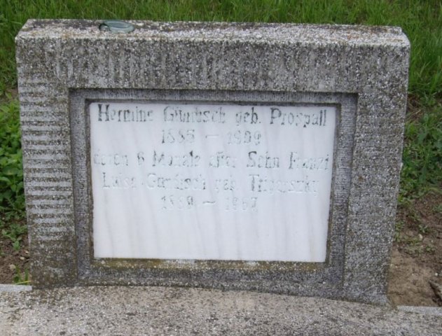 Prospall Hermine 1885-1909 Grabstein